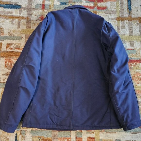 Carhartt FR Flame Resistant Blue Heavy Duty Duck Canvas Utility Jacket L / Tall - Picture 9 of 11